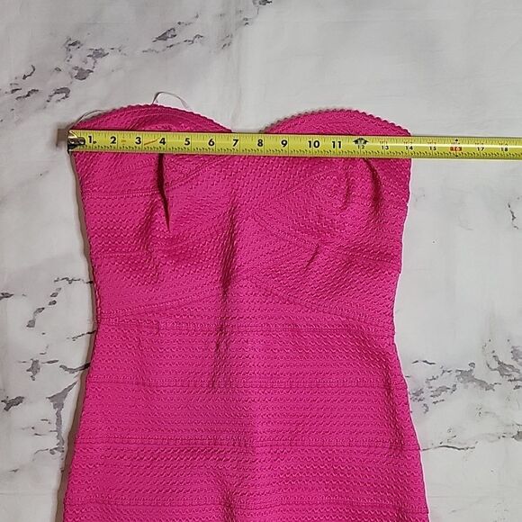 B Darlin Pink Bodycon Strapless Dress - Picture 4 of 6